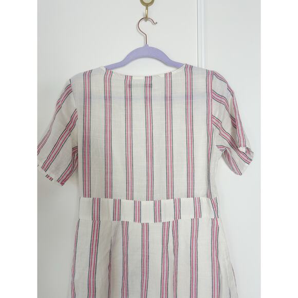 Abercrombie Striped White Cotton Gauze Dress Size S - Picture 6 of 8